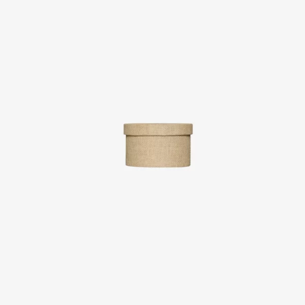Boite à chapeau tissée beige D15*H9 cm